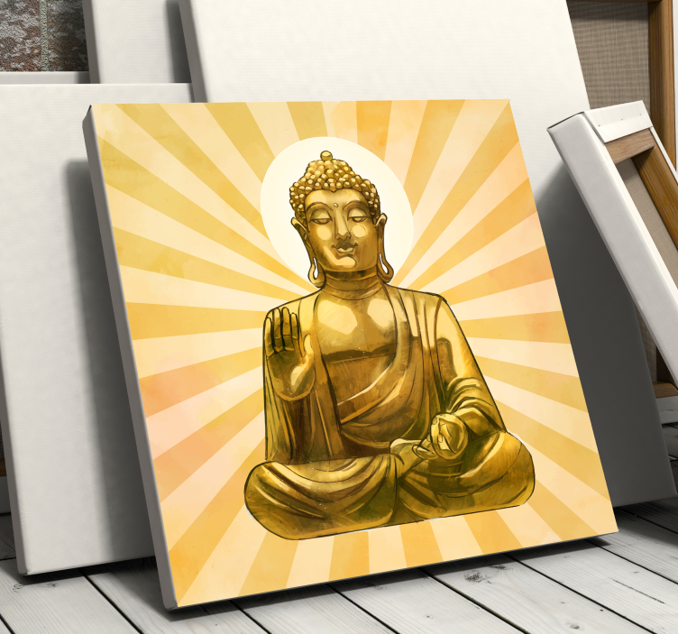 Tableau Bouddha d'or - TenStickers