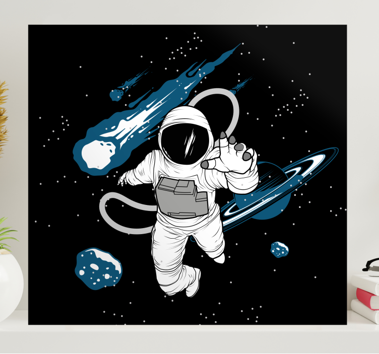 Cadre jeux vidéo astronaute dans l'univers - TenStickers