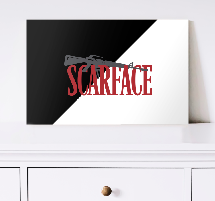 Cadre jeux vidéo logo de l'arme scarface - TenStickers