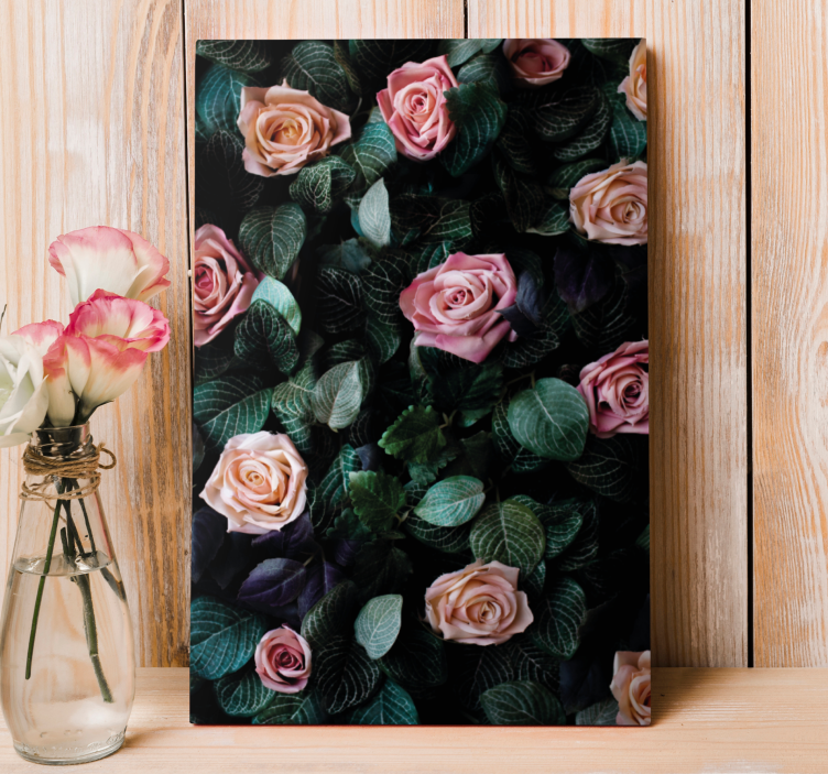 Tableau fleurs Fleurs roses rouges - TenStickers