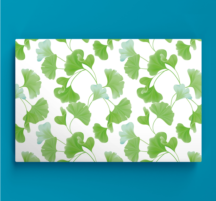 Tableau moderne Feuilles de ginkgo vert - TenStickers