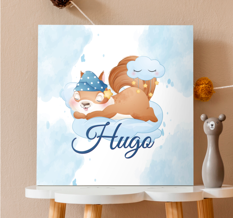 Store enrouleur animaux Écureuil rêvant mignonnement - TenStickers