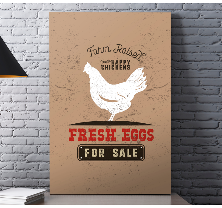 Tableau abc oeufs frais de la ferme - TenStickers