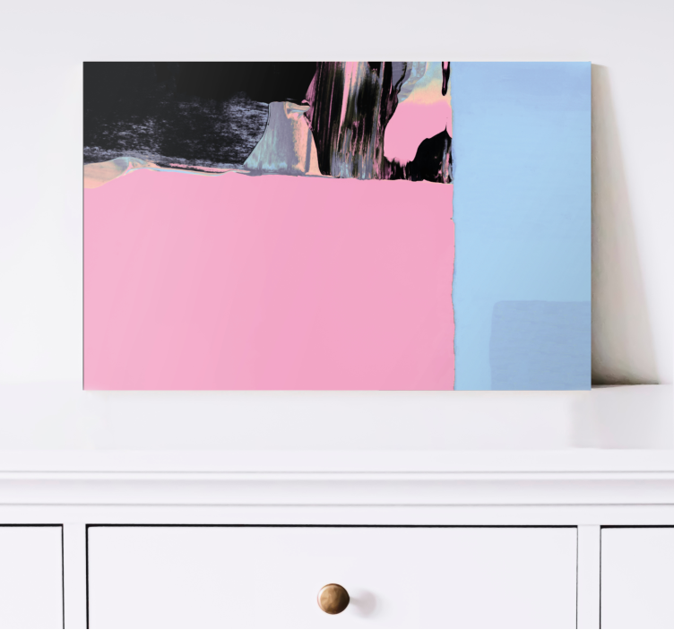 Tableau abstrait segments de couleurs abstraites - TenStickers