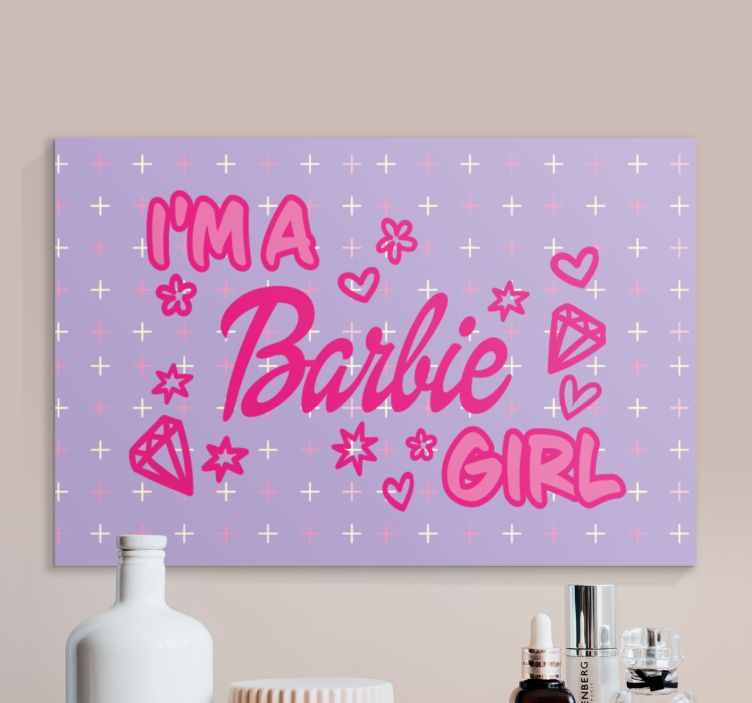 Tableau ados citation de la fille barbie - TenStickers
