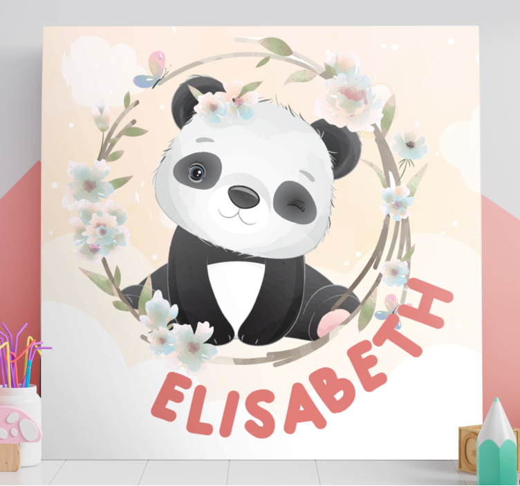 Tableau animaux design panda mignon - TenStickers