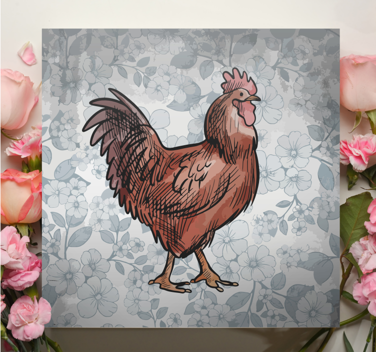Tableau animaux figurine de poule charmante - TenStickers
