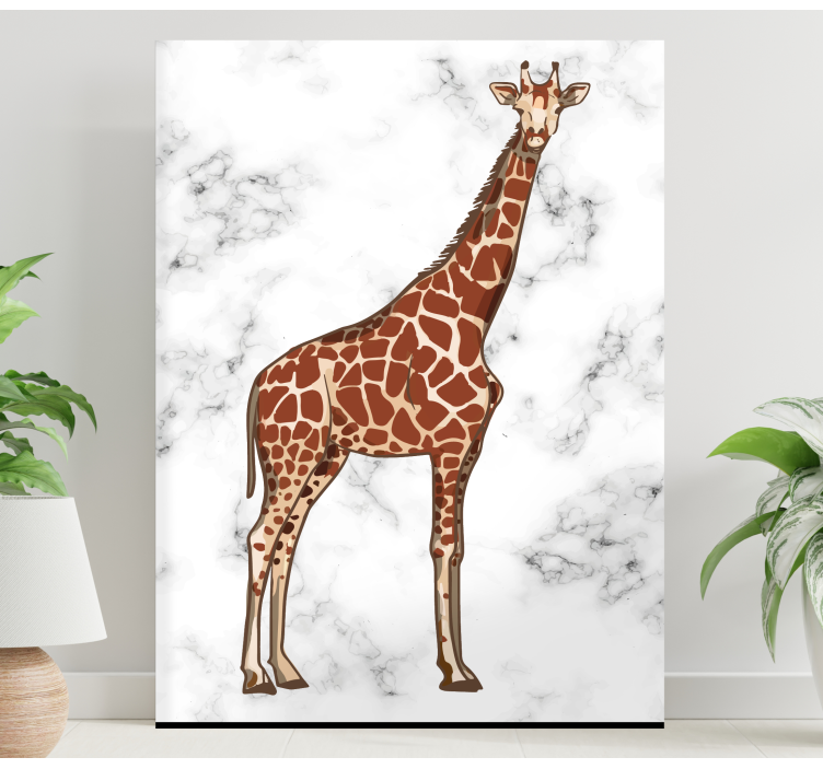 Tableau animaux girafe se tenant droite - TenStickers