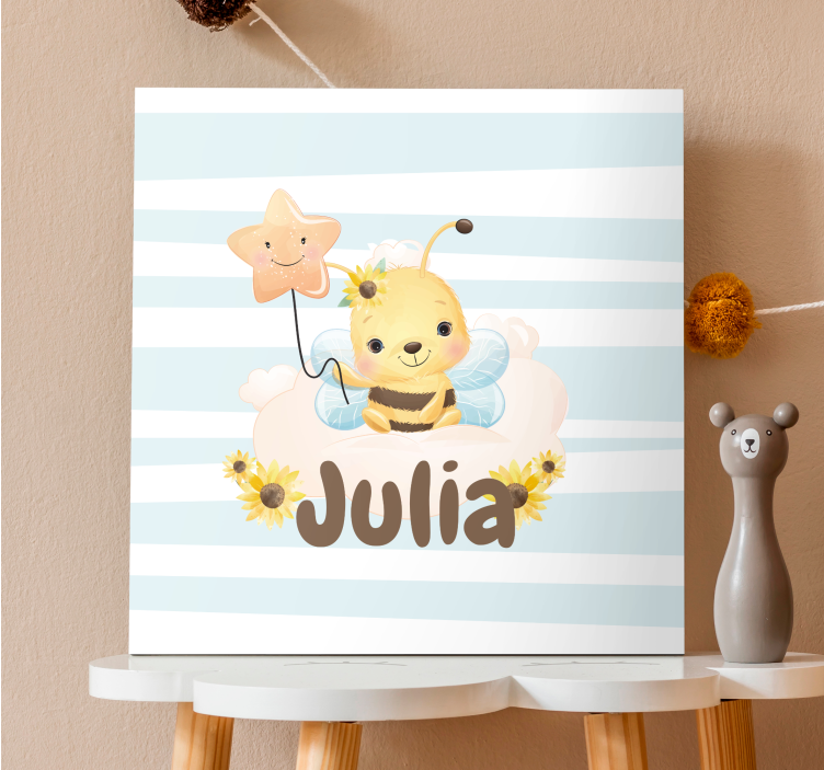 Tableau animaux personnage d'abeille mignon - TenStickers