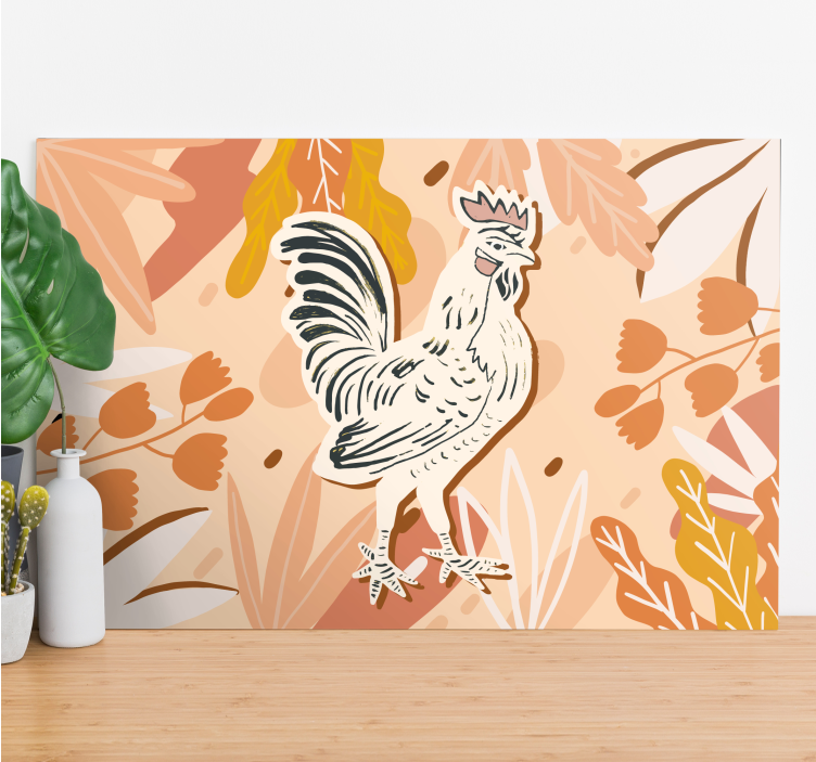 Tableau animaux portrait de coq charmant - TenStickers