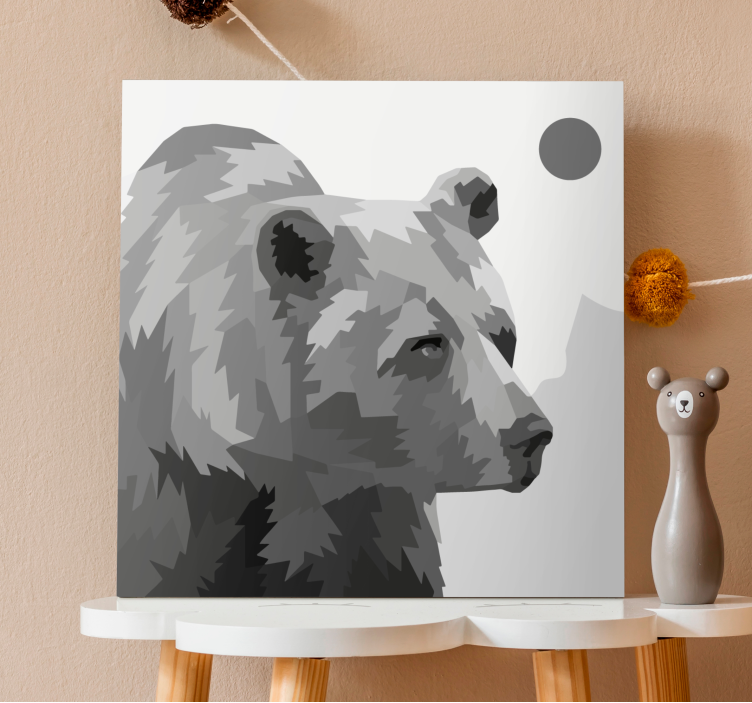 Tableau animaux portrait d'ours majestueux - TenStickers