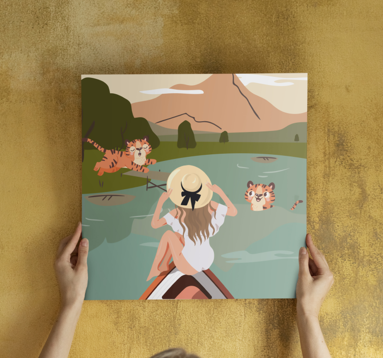 Tableau animaux tigres au cœur de la nature - TenStickers