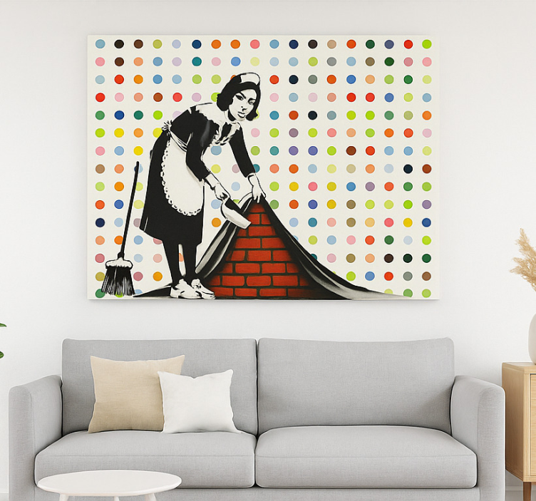 Tableau art balayage coloré sous le tapis - TenStickers