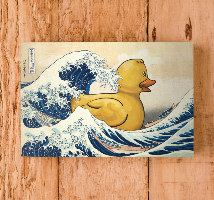 Tableau Canard en caoutchouc sur Kanagawa - TenStickers