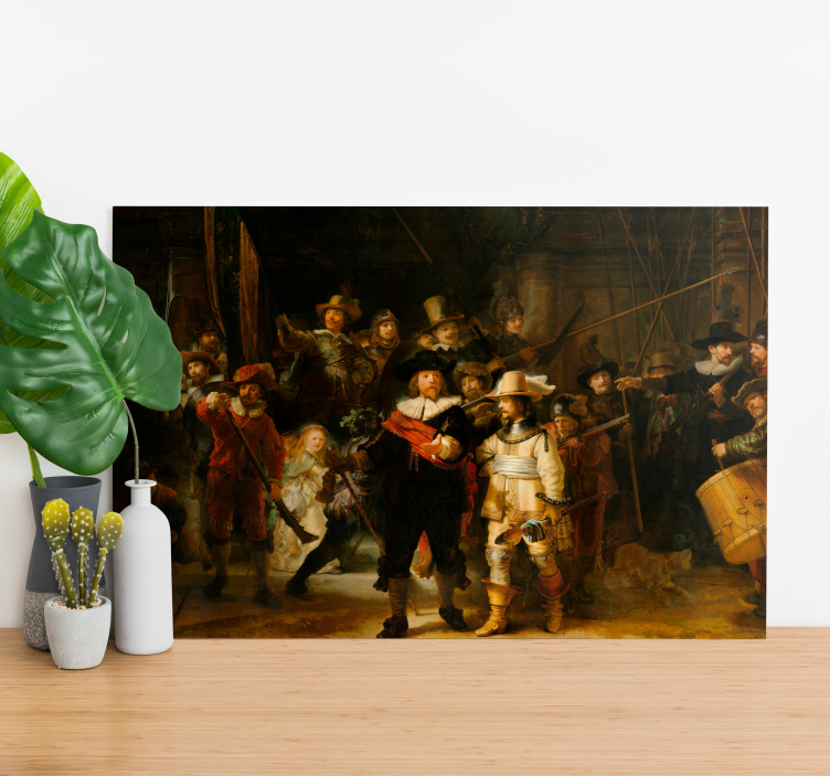 Tableau art La Ronde de nuit  de Rembrandt - TenStickers