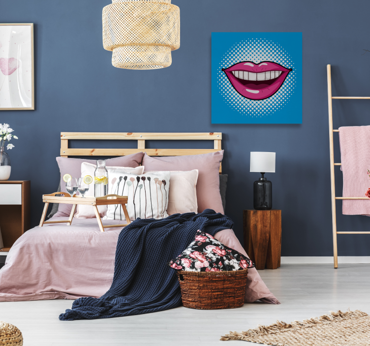 Tableau motif bouche Pop Art - TenStickers