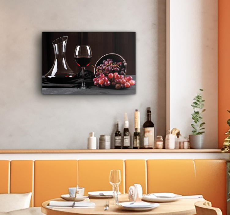 Tableau pour restaurant Vin et raisins - TenStickers