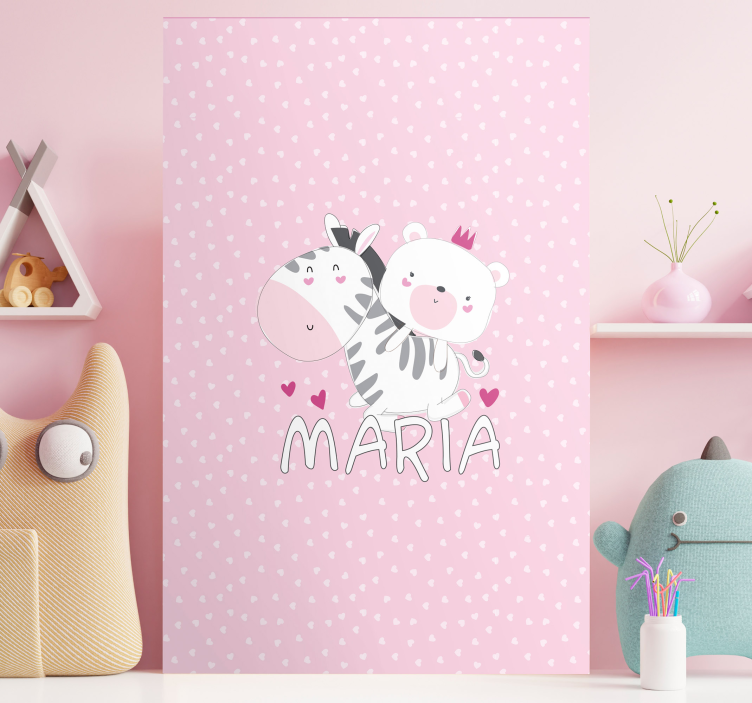 Tableau bébé amis animaux mignons - TenStickers