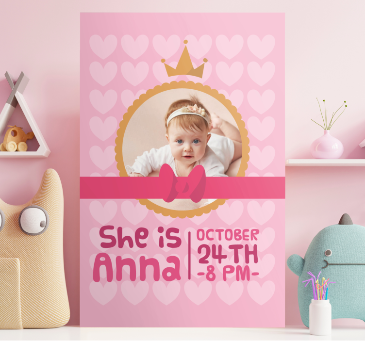 Tableau bébé banderole de fête d'anniversaire - TenStickers