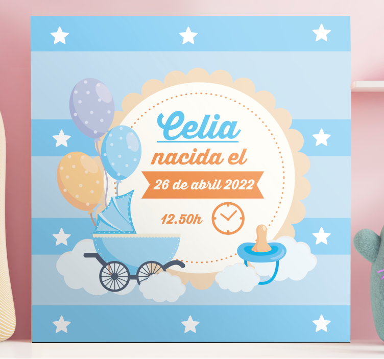 Tableau bébé célébration d'annonce de naissance - TenStickers