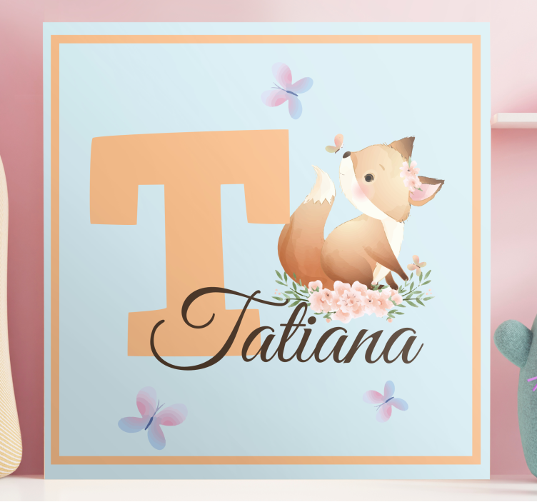 Tableau bébé renard amical - TenStickers