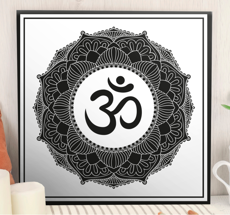 Tableau bouddha mandala du symbole om - TenStickers