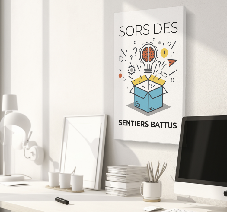 Tableau bureau "sors des sentiers battus" - TenStickers