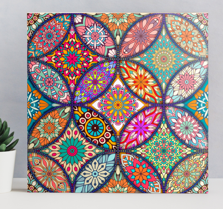 Tableau pour chambre mandalas multicolores - TenStickers
