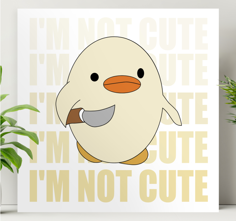 Tableau chat personnage de canard mignon - TenStickers