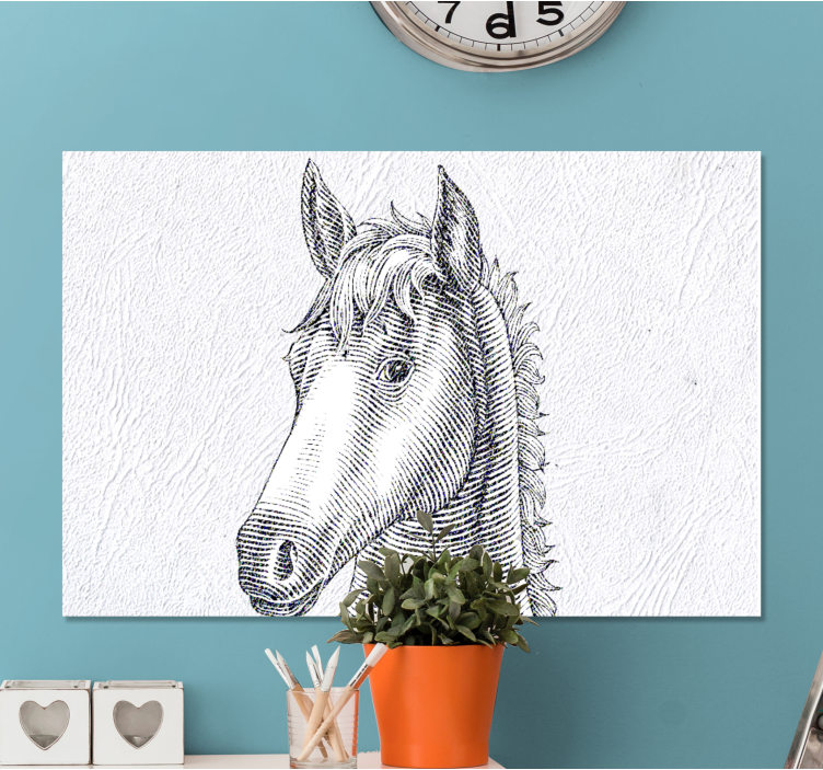 Tableau chevaux croquis élégant - TenStickers