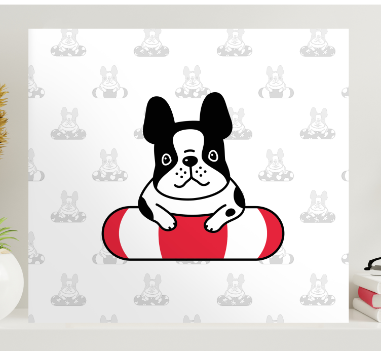Tableau chiens bouledogue français mignon - TenStickers