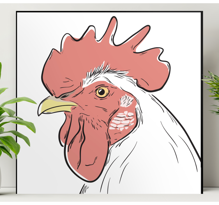 Tableau chiens portrait de coq détaillé - TenStickers