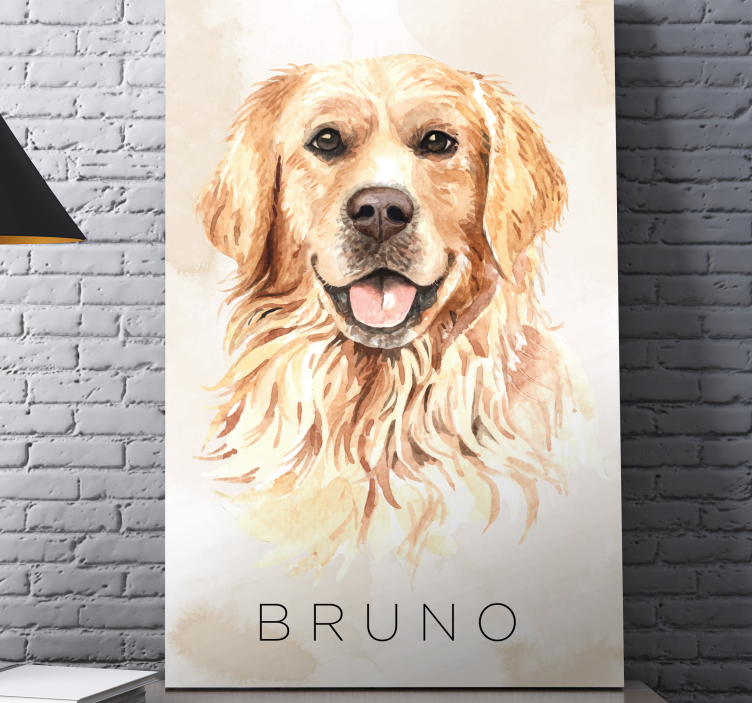 Tableau chiens portrait de golden retriever - TenStickers