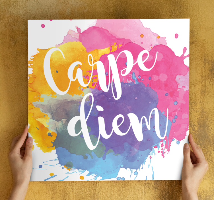 Tableau citation carpe diem art mural décoratif - TenStickers