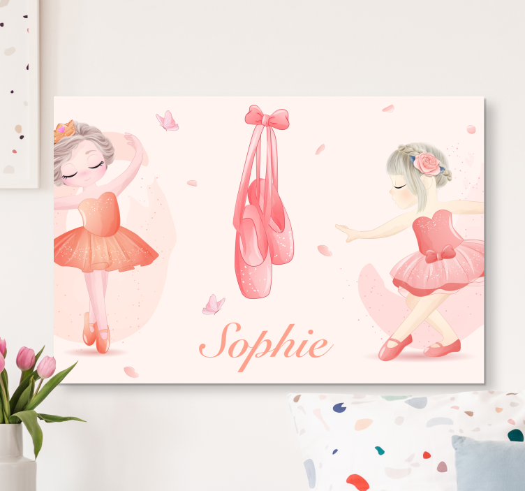 Tableau danseuse Ballerine avec nom - TenStickers