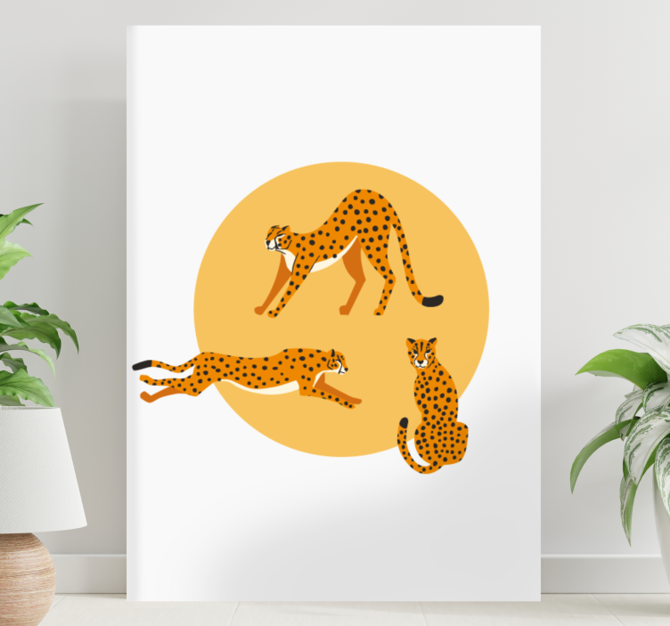 Tableau animal trio de guépards - TenStickers