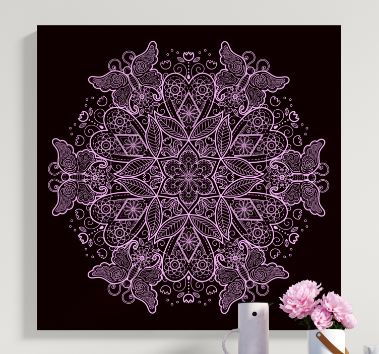 Tableau 3D mandala papillon - TenStickers