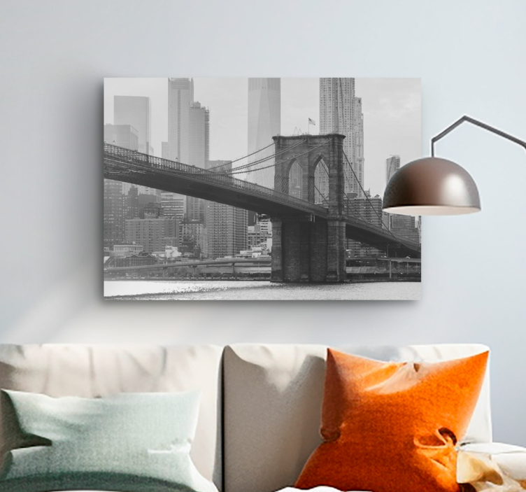 Tableau Brooklyn noir et blanc - TenStickers