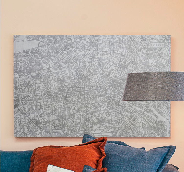 Tableau Plan de la ville de berlin - TenStickers