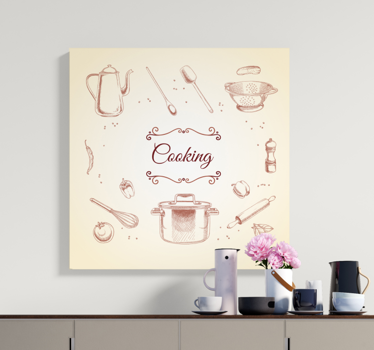 Tableau Ustensile de cuisine rustique - TenStickers