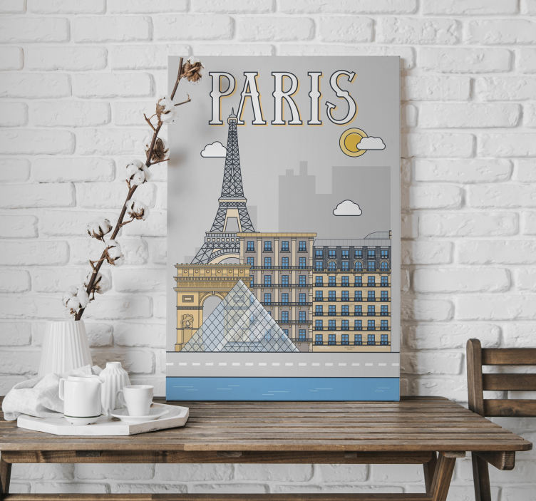 Tableau décoratif ville de Paris - TenStickers