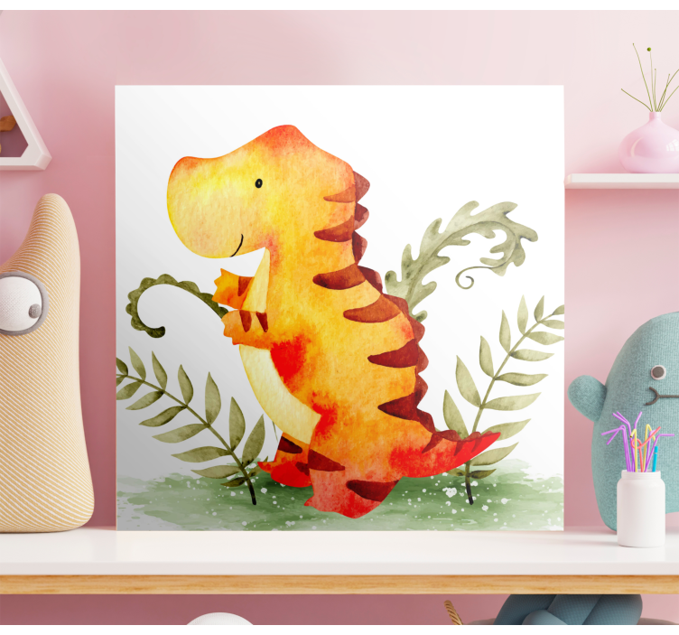 Tableau dinosaures bébé dinosaure charmant - TenStickers