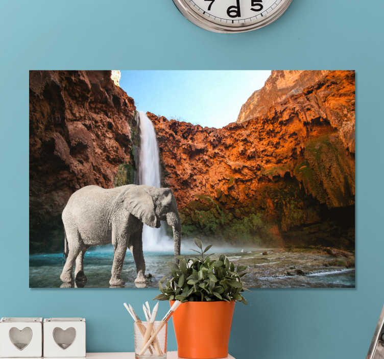 Tableau éléphants oasis des éléphants majestueux - TenStickers