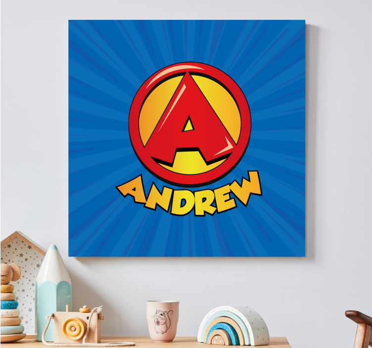 Tableau Super-Héros initiale nom personnalisés - TenStickers