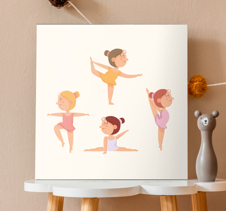 Tableau enfants ballerines dansantes - TenStickers