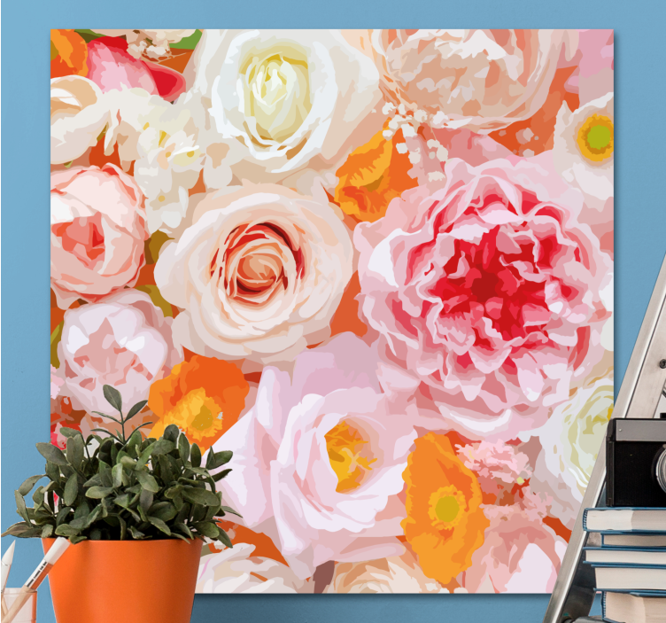 Tableau fleurs et plantes arrangement floral épanoui - TenStickers