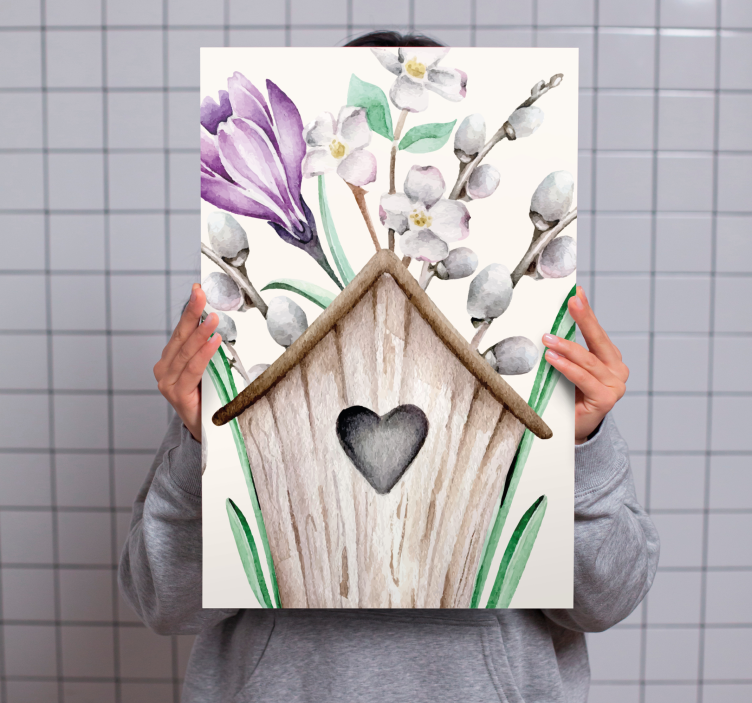 Tableau fleurs et plantes arrangement floral nichoir - TenStickers