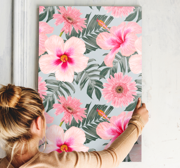Tableau fleurs et plantes arrangement floral tropical - TenStickers