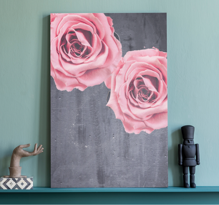 Tableau fleurs et plantes bouquet de roses blush - TenStickers