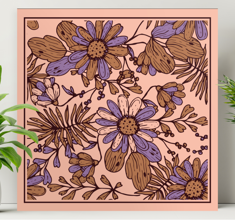 Tableau fleurs et plantes composition de douces fleurs - TenStickers